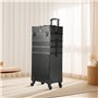 VEVOR Mallette de Maquillage à roulettes 5en1 Valise de Rangement Aluminium Boîte Trousse Maquillage Professionnelle Voyage Roue