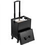 VEVOR Mallette de Maquillage à roulettes 5en1 Valise de Rangement Aluminium Boîte Trousse Maquillage Professionnelle Voyage Roue