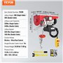 VEVOR Palan Électrique, Charge Double Câble 200 kg, Télécommande Filaire 4,2 m et Sans Fil 100 m, Hauteur Levage Câble Simple 12