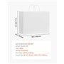 VEVOR Sac Papier Kraft, Lot de 50, Sac Cadeau avec Poignées, 406 x 152 x 308 mm, Grands Sacs d'Épicerie Réutilisables, Emballage
