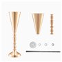 VEVOR Vase de mariage, lot de 10, support de fleurs de mariage de 43 cm de haut, vase or en métal en forme de trompette pour cen