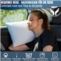 Alkamto Coussin de voyage rafraîchissant en mousse à mémoire de forme - Gel réglable pour un soutien individuel - Soie glacée de