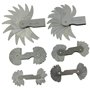 KATSU Jauge de rayon en métal 6 Pièces R0.3-1.5 / R1-6.5 / R7-14.5 / R15-25 / R25-50 / R52-100 Ingénieurs outil de mesure concav