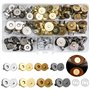 60 Paires bouton pression aimanté 14mm 18mm fermoir magnetique Métal pression aimanté couture set pour Sac en Tissu