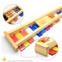 CeleMoon Xylophone en bois naturel 15 tons pour enfants et tout-petits avec barres métalliques multicolores, instrument de musiq