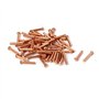 sourcingmap 40pcs Rivets 2mm x 12mm 13mm Longueur Tête Ronde Cuivre Solide Fixations Doré