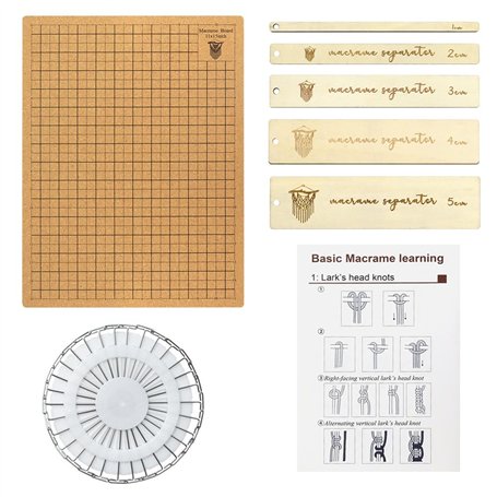 ADERTOS Planche en Macramé Tableau de Projet en Macramé Planche de Projet Macramé Double Face Macramé Board Planche à Macramé av