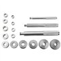 FreeTec 17pcs Kit d'outils de roulement de roues Outil d'extracteur de roulement d’éléments de pression pour le montage et la re