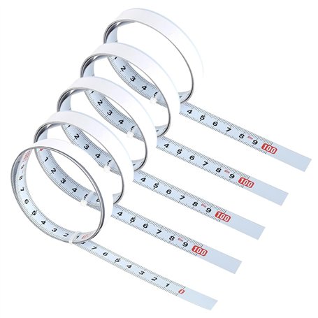 YanBous 5 pièces Mètre à Ruban en Acier au Carbone Auto-adhésif