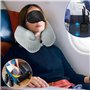 VireEyU Ensemble Voyage : Support de Pieds & Oreiller de Voyage – Hamac de Pieds Réglable avec Masque de Sommeil et Bouchons d'O