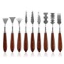 Gasea 9PCS Couteaux à Palette en Acier Inoxydable Peinture Mélange Dessin Grattoirs Outils Ensemble pour Les Accessoires de Pein