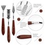 Gasea 9PCS Couteaux à Palette en Acier Inoxydable Peinture Mélange Dessin Grattoirs Outils Ensemble pour Les Accessoires de Pein