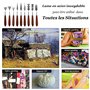 Gasea 9PCS Couteaux à Palette en Acier Inoxydable Peinture Mélange Dessin Grattoirs Outils Ensemble pour Les Accessoires de Pein