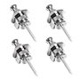 Gasea 4pcs Fixations Pour Sangle de Guitare Argent Guitare Sangle Strap Locks Boutons Attache-Courroie Pour Guitare et Basse Acc