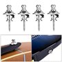 Gasea 4pcs Fixations Pour Sangle de Guitare Argent Guitare Sangle Strap Locks Boutons Attache-Courroie Pour Guitare et Basse Acc