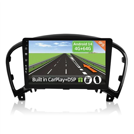 YUNTX Android 14 Autoradio pour Nissan Juke YF15 Infiniti ESQ(2011-2017)-4G+64G-[Built in CarPlay/Android Auto/DSP]-GPS 2 Din-Gr