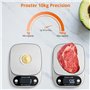 Proster Balance de Cuisine Numérique Rechargeable 3g-10kg Balance Alimentaire Haute Précision 1g Balances Multifonctionnelles Pe