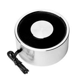 Sourcingmap Uxcell 24V DC 1400N 2.22lb Électro-aimant de levage Argenté Rond Aimant