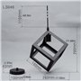 E27 Retro Métal Plafonnier Suspensions Luminaire Lustre Industriel Vintage Style Noir Créatif Metal Suspensions Luminaire Cube E