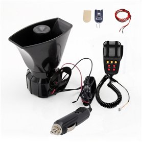 YIYIDA Klaxon de voiture à 7 tonalités connexion facile allume Cigare de voiture Air Horn 130db Car Horn d'urgence pa système de