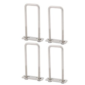 sourcing map 4pcs Boulon U plaque hex M6 100mm long 304 m2