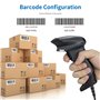 NETUM Lecteur Code à Barres Barcode Scanner à Laser Douchette Optique de Haute Vitesse avec USB Filaire à Longue Portée Indicate