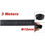 sourcingmap Gaine thermorétractable Enroulement de fil Tube Thermorétractable Noir 3mètres 12mm Dia