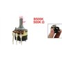sourcing map 500K ohm Potentiomètre conique linéaire à trois bornes à arbre fendu moleté de 6mm B500K