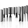 Peignes Kit de Coiffure - Meersee Set 10 Peigne Fibre Carbone Professionnel pour Salon Coiffure Barbe Cheveux