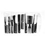 Peignes Kit de Coiffure - Meersee Set 10 Peigne Fibre Carbone Professionnel pour Salon Coiffure Barbe Cheveux