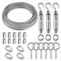 CHRORINE 24 Pcs Garden Wire Rope Kit 304 Acier inoxydable M5 Tendeur Tensioneur Câble Câble Câble Câble Corde à coudre