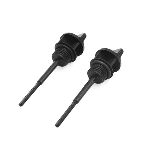 sourcing map 2pcs Jauge de Niveau d'huile de réservoir de Moteur de Moto en Plastique Noir pour GY6 125