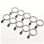 Anneaux de rideaux avec clip pour tringles Musuntas 30 pièces, diamètre 30 mm multi-usages.
