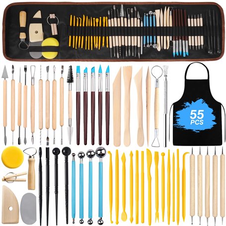 FAMKEEP 55 Pcs Outils de Sculpture
