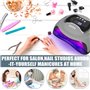 MULEVIP Lampe UV Ongles Gel 180W Lampe UV Lampe LED Ongle,Lampe UV LED Machine UV Led pour Ongles 4 Minuteries 10s/30s/60s/99s, 