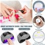 MULEVIP Lampe UV Ongles Gel 180W Lampe UV Lampe LED Ongle,Lampe UV LED Machine UV Led pour Ongles 4 Minuteries 10s/30s/60s/99s, 