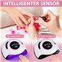 GUHAOOL Lampe UV Sèche Ongles, 180W Lampe UV Ongles Gel, Machine Lampe Gel Vernis Semi Permanent, UV LED Lampe Ongles avec Poign