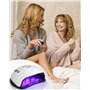Zawaer Lampe UV Sèche Ongles Professionnel, 380W LED Séchoir à Ongles Automatique, 81 LEDs, Séchage Rapide, Grand LCD Ecran, 4 M