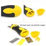 Grattoir réglable enlever colle carellage avec 8 lames de rechange Métallique + microfibre,Vitres/Miroir/Sol Nettoyage/grattoir 