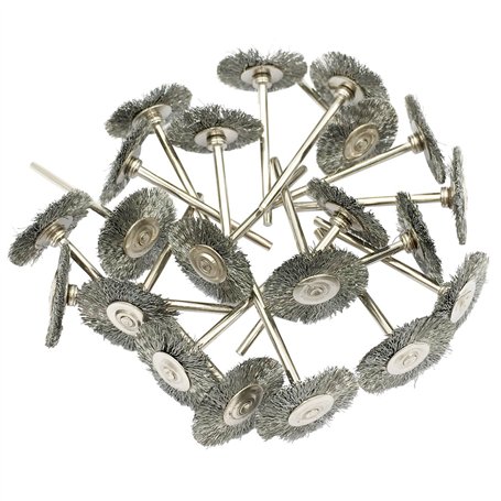 Niupika Lot de 20 brosses rotatives en fil d’acier
