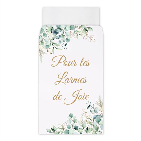 100pcs Pochettes Mouchoirs pour Larmes de Joie Mariage Sachet de Larmes de Joie Enveloppes pour Mouchoirs Faveur de Mariage Pour
