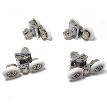 Smooth Rouleaux de Porte de Douche de douche double roues de porte 23 mm 4 pièces