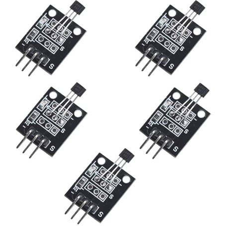ARCELI 5 Pcs Effet Hall KY-003 Capteur Magnétique Module DC 5V Pour Arduino PIC AVR Smart Voitures