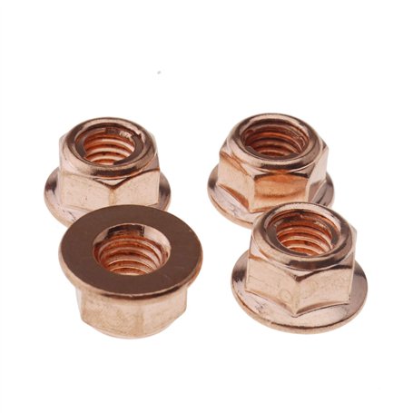 D2D de Voiture Collecteur d'échappement Écrous Tête à Tige Écrou M8 hexagonale en cuivre à Verrouillage Outils