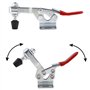 YINETTECH 5pcs GH-225-D Barre Horizontale Bascule Clamp Kit de Libération Rapide Poignée Outil en Métal Tenant 230KG Capacité Fr