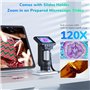 LINKMICRO LM013 Microscope portable pour enfants avec écran LCD de 7,1 cm, kit de microscope de poche pour enfants de 8 à 12 ans