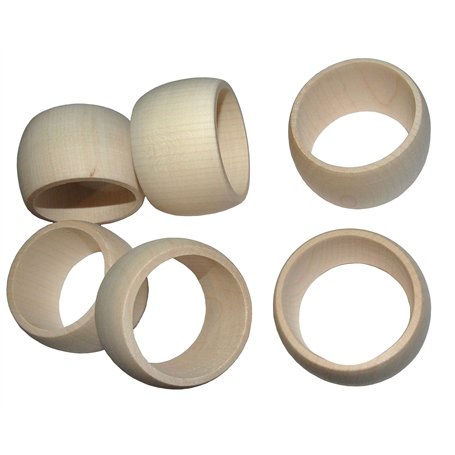 Ronds de Serviette en Bois EFO Magnifiques Porte Serviettes Rustiques pour Décoration de Table à Manger Ronds de Serviette Ronds