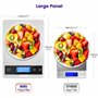 MOJINO Balance De Cuisine, 15 KG / 33 LB Balance Alimentaire Numériques avec 5 Units g/oz/ml Acier Inoxydable avec Écran LCD Rét