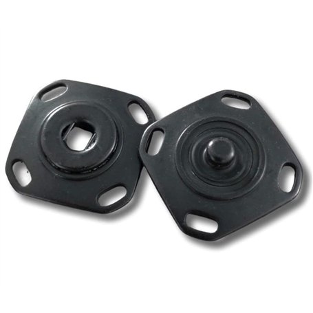 Lot de 3 boutons pression carrés en métal pour coudre Snaps Couture DIY 27 mm Noir mat