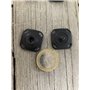 Lot de 3 boutons pression carrés en métal pour coudre Snaps Couture DIY 27 mm Noir mat